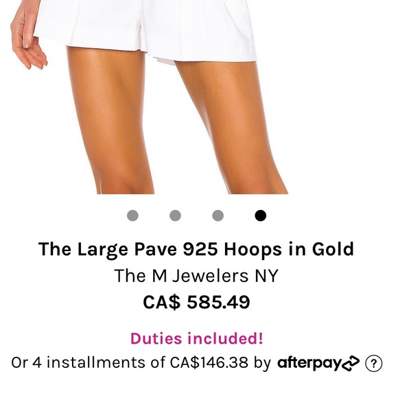 The M Jewelers Large Pave 925 Hoops in gold - Picture 7 of 11